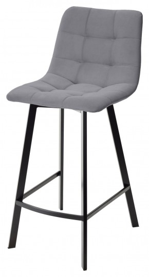 Полубарный стул CHILLI-QB SQUARE серый #27, велюр / черный каркас (H=66cm) М-City в Верхней Пышме - verhnyaya-pyshma.mebel-74.com | фото