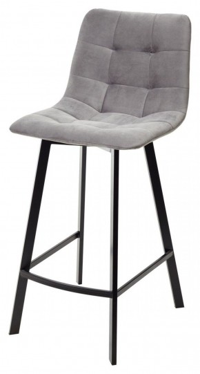 Полубарный стул CHILLI-QB SQUARE светло-серый #26, велюр / черный каркас (H=66cm) М-City в Верхней Пышме - verhnyaya-pyshma.mebel-74.com | фото
