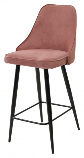 Полубарный стул NEPAL-PB РОЗОВЫЙ #15, велюр/ черный каркас (H=68cm) М-City в Верхней Пышме - verhnyaya-pyshma.mebel-74.com | фото