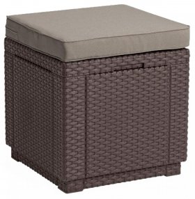 Пуфик Куб с подушкой (Cube with cushion) графит - прохладный серый в Верхней Пышме - verhnyaya-pyshma.mebel-74.com | фото