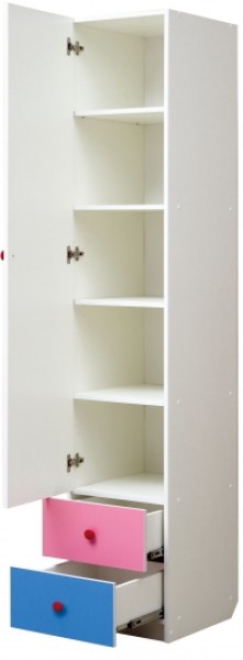 Шкаф 1-но дверный с ящиками и фотопечатью Совята 1.1 (400) в Верхней Пышме - verhnyaya-pyshma.mebel-74.com | фото