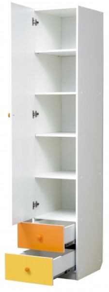 Шкаф 1-но дверный с ящиками и зеркалом Радуга (400) в Верхней Пышме - verhnyaya-pyshma.mebel-74.com | фото