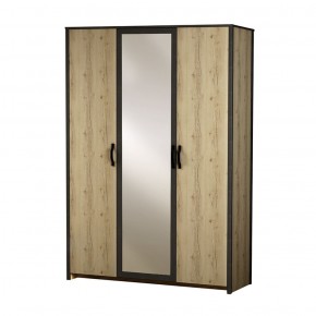 Шкаф 3-дверный с зеркалом №885 Гранж в Верхней Пышме - verhnyaya-pyshma.mebel-74.com | фото
