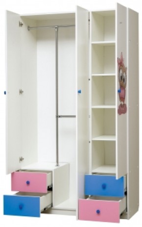 Шкаф 3-х дверный с ящиками и фотопечатью Совята 3.1 (1200) в Верхней Пышме - verhnyaya-pyshma.mebel-74.com | фото