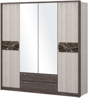 Шкаф 4-х дверный с зеркалом Шк69.2 МС Николь в Верхней Пышме - verhnyaya-pyshma.mebel-74.com | фото
