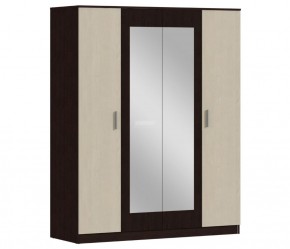 Шкаф 4х дверный с зеркалами Уют СБ-2750/1.Н (Венге/Паллада) в Верхней Пышме - verhnyaya-pyshma.mebel-74.com | фото