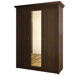 Шкаф для одежды 3-дверный с зеркалом №671 Флоренция Дуб оксфорд в Верхней Пышме - verhnyaya-pyshma.mebel-74.com | фото