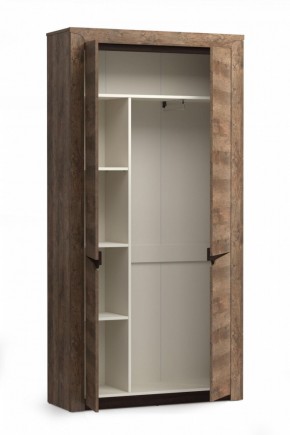 Шкаф для одежды 33.18 "Лючия" (бетон пайн белый / венге / белый) в Верхней Пышме - verhnyaya-pyshma.mebel-74.com | фото