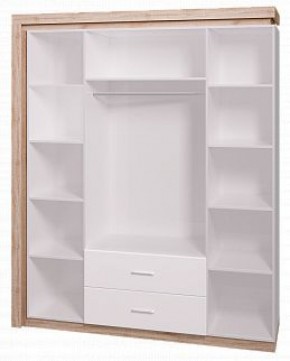 Шкаф для одежды с ящиками 4-х створчатый с зеркалом Люмен 16 в Верхней Пышме - verhnyaya-pyshma.mebel-74.com | фото