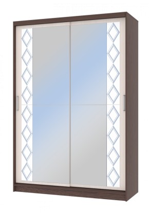 Шкаф-купе Флоренция 1,5 с 2 зеркалами в Верхней Пышме - verhnyaya-pyshma.mebel-74.com | фото