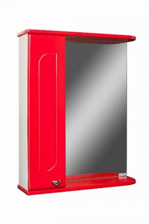 Шкаф-зеркало Радуга Красный 50 левый АЙСБЕРГ (DA1122HZR) в Верхней Пышме - verhnyaya-pyshma.mebel-74.com | фото