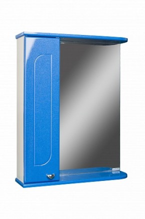 Шкаф-зеркало Радуга Синий металлик 55 левый АЙСБЕРГ (DA1129HZR) в Верхней Пышме - verhnyaya-pyshma.mebel-74.com | фото