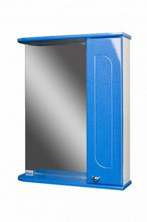 Шкаф-зеркало Радуга Синий металлик 55 правый АЙСБЕРГ (DA1129HZR) в Верхней Пышме - verhnyaya-pyshma.mebel-74.com | фото