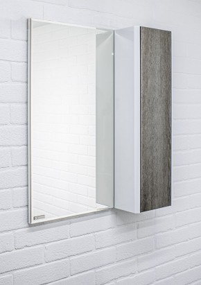 Шкаф-зеркало Uno 60 Дуб серый левый/правый Домино (DU1503HZ) в Верхней Пышме - verhnyaya-pyshma.mebel-74.com | фото