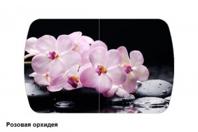 Стол Бостон 900*600 (опоры Брифинг) Стекло/фотопечать Розовая Орхидея в Верхней Пышме - verhnyaya-pyshma.mebel-74.com | фото