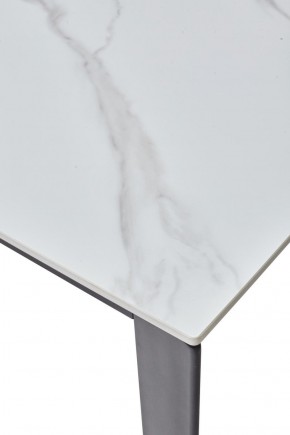 Стол CORNER 120 MATT WHITE MARBLE SOLID CERAMIC / BLACK, ®DISAUR в Верхней Пышме - verhnyaya-pyshma.mebel-74.com | фото