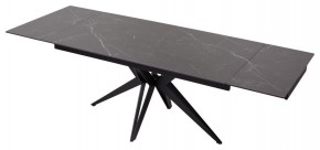 Стол FORIO 160 MATT BLACK MARBLE SOLID CERAMIC / BLACK, ®DISAUR в Верхней Пышме - verhnyaya-pyshma.mebel-74.com | фото