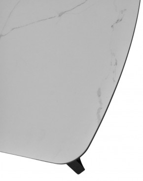 Стол RASMUS 160 TL-45 Белый мрамор, испанская керамика / черный каркас, ®DISAUR в Верхней Пышме - verhnyaya-pyshma.mebel-74.com | фото