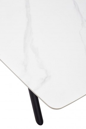 Стол RIVOLI 140 MATT WHITE MARBLE SOLID CERAMIC / BLACK, ®DISAUR в Верхней Пышме - verhnyaya-pyshma.mebel-74.com | фото