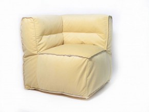 Угловое модульное бескаркасное кресло Комфорт (Желтый велюр) в Верхней Пышме - verhnyaya-pyshma.mebel-74.com | фото