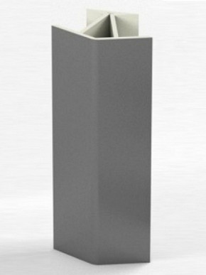 Угловое соединение для цоколя 135 гр. h100 мм (Алюминий, Белый, Черный, Сонома) в Верхней Пышме - verhnyaya-pyshma.mebel-74.com | фото