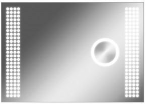 Зеркало Cosmo 100 alum (линза) с подсветкой Sansa (SCL1026Z) в Верхней Пышме - verhnyaya-pyshma.mebel-74.com | фото