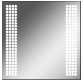 Зеркало Cosmo 80 black с подсветкой Sansa (SC1050Z) в Верхней Пышме - verhnyaya-pyshma.mebel-74.com | фото