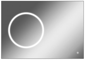Зеркало Eclipse 100 black с подсветкой Sansa (SE1032Z) в Верхней Пышме - verhnyaya-pyshma.mebel-74.com | фото