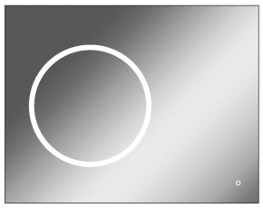Зеркало Eclipse 90 black с подсветкой Sansa (SE1031Z) в Верхней Пышме - verhnyaya-pyshma.mebel-74.com | фото