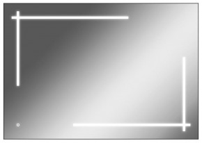 Зеркало Ray 100 black с подсветкой Sansa (SR1035Z) в Верхней Пышме - verhnyaya-pyshma.mebel-74.com | фото
