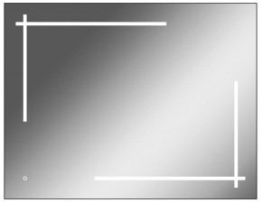 Зеркало Ray 90 black с подсветкой Sansa (SR1036Z) в Верхней Пышме - verhnyaya-pyshma.mebel-74.com | фото